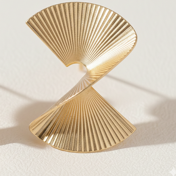 Golden Mirage Statement Studs (Anti Tarnish)