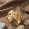 Gold Butterfly Wrap Open Cuff Bracelet (Anti-Tarnish)