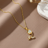 Opal Bloom Pendant Necklace (Anti Tarnish)