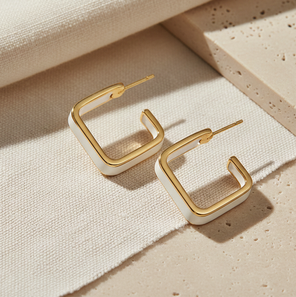 Square Hoop Earrings (Anti Tarnish)