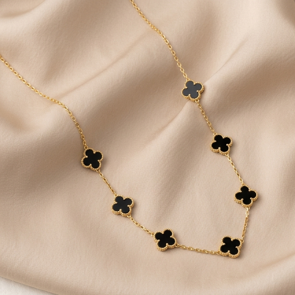 Gold Clover Charm Necklace