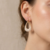 Pearl Arc Drop Earrings (Anti-Tarnish)