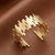 Golden Rhythm Statement Cuff (Anti-Tarnish)