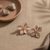 Blush Petal Bloom Statement Earrings (Anti-Tarnish)