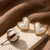 Lustre Heart Glow Stud Earrings (Anti-Tarnish)