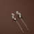 Silver Crystal Long Chain Drop Earrings