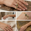 Emerald Bloom Pendant Necklace (Anti Tarnish)