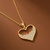 Golden Heart Sparkle Pendant Necklace (Anti-Tarnish)