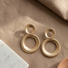 Golden Orbit Layered Hoop Earrings (Anti-Tarnish)