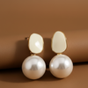 Elegant Pearl Drop Stud Earrings