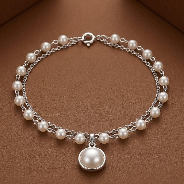 Luna Pearl Charm Bracelet