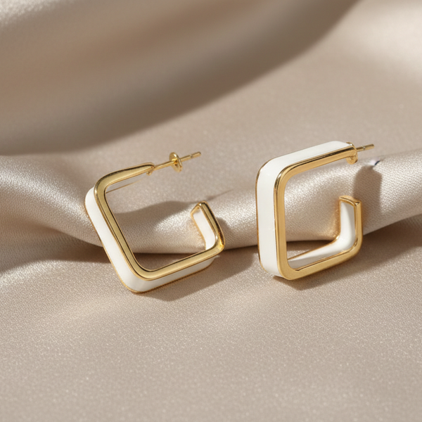 Square Hoop Earrings (Anti Tarnish)