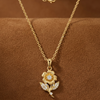Golden Petal Spark Pendant Necklace (Anti-Tarnish)