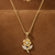 Golden Petal Spark Pendant Necklace (Anti-Tarnish)