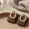 Geo Luxe Drop Earrings (Anti-Tarnish)