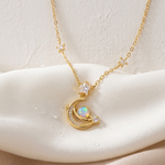 Celestial Orbit Charm Necklace (Anti-Tarnish)