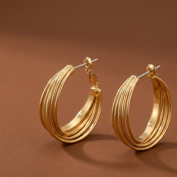 Aurora Layered Hoop Earrings (Anti-Tarnish)