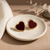 Ruby Heart Enamel Stud Earrings (Anti Tarnish)