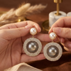 Golden Blush Heart Drop Earrings (Anti-Tarnish)