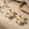 Pearl Glow Hoop Earrings (Anti-Tarnish)