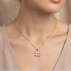 Blush Clover Charm Pendant (Anti-Tarnish)