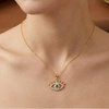 Evil Eye Radiance Pendant Necklace (Anti-Tarnish)