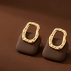 Geo Luxe Drop Earrings (Anti-Tarnish)