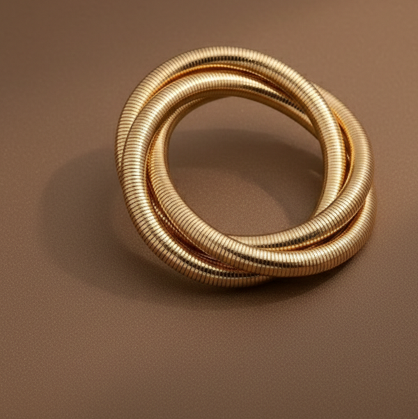 Twisted Gold Stack (Anti Tarnish)