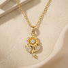 Golden Petal Spark Pendant Necklace (Anti-Tarnish)