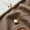 Golden Heart Whisper Pendant (Anti-Tarnish)