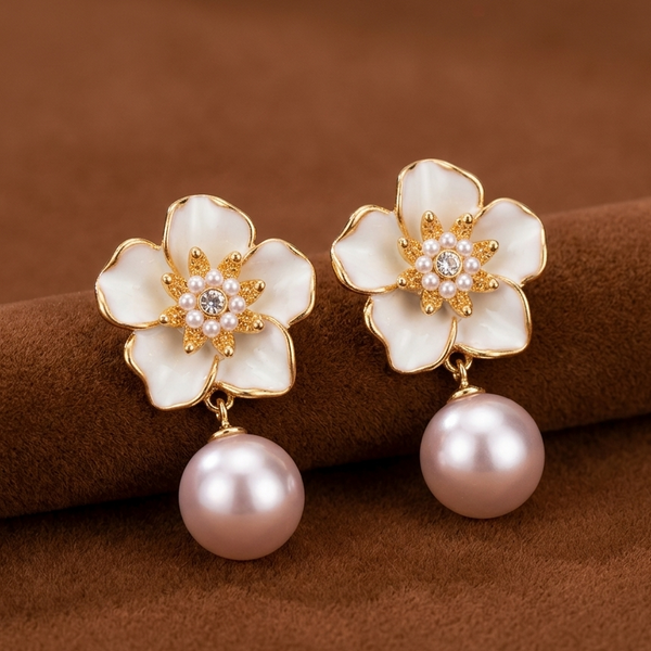 Blossom Pearl Drop Earrings