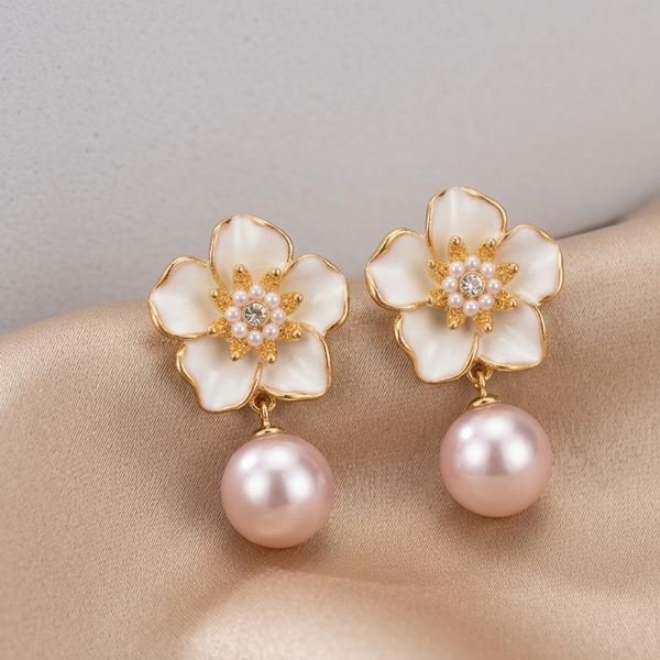 Blossom Pearl Drop Earrings
