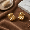 Aurelia Pleated Statement Earrings