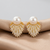 Pearl Radiance Fan Earrings (Anti-Tarnish)