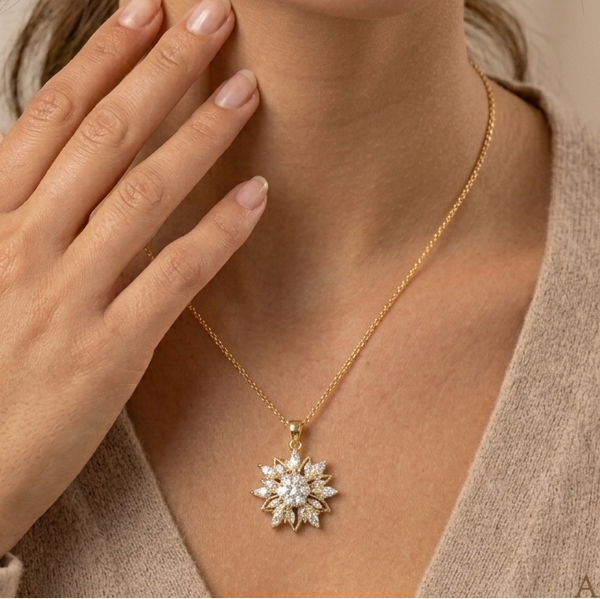 Coral Bloom Statement Necklace