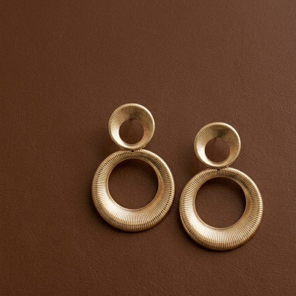 Golden Orbit Layered Hoop Earrings (Anti-Tarnish)