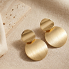 Golden Eclipse Drop Earrings (Anti-Tarnish)