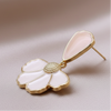 Blush Petal Floral Drop Earrings