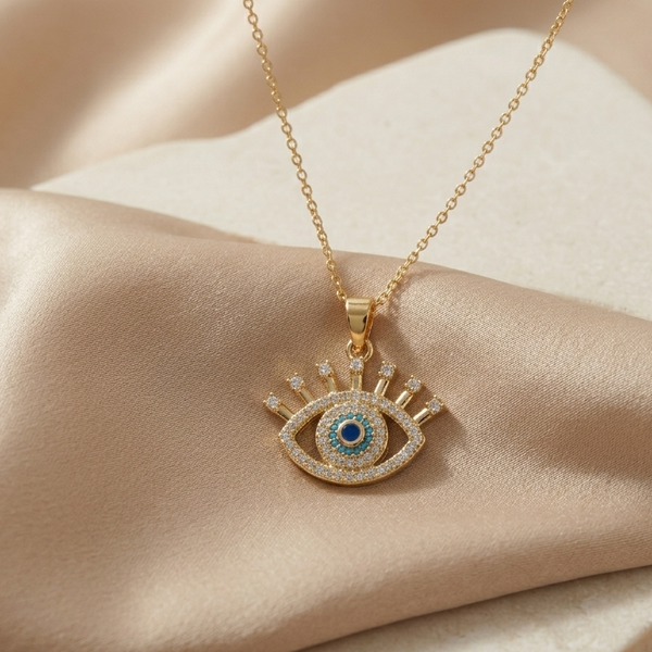 Evil Eye Radiance Pendant Necklace (Anti-Tarnish)