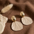 Golden Shell Drop Statement Earrings (Anti-Tarnish)