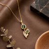 Emerald Bloom Pendant Necklace (Anti Tarnish)