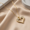 Golden Heart Sparkle Pendant Necklace (Anti-Tarnish)