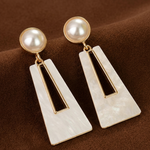 Ivory Pearl Luxe Drop Earrings (Anti-Tarnish)