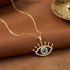 Evil Eye Radiance Pendant Necklace (Anti-Tarnish)