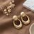 Gold Double Loop Statement Earrings (Anti-Tarnish)