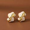 Ivory Wave Statement Studs