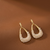 Pearl Arc Drop Earrings (Anti-Tarnish)