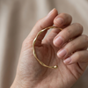 Gold Wave Open Cuff Bracelet (Anti-Tarnish)