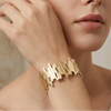 Golden Rhythm Statement Cuff (Anti-Tarnish)