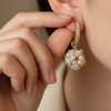 Pearl Bloom Hoop Earrings (Anti Tarnish)